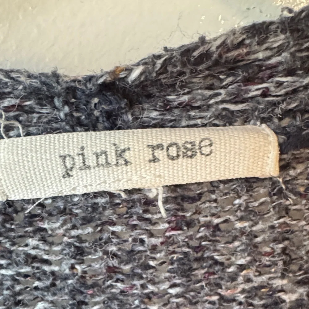 Pink Rose Charcoal and Cream Patterned Cardigan